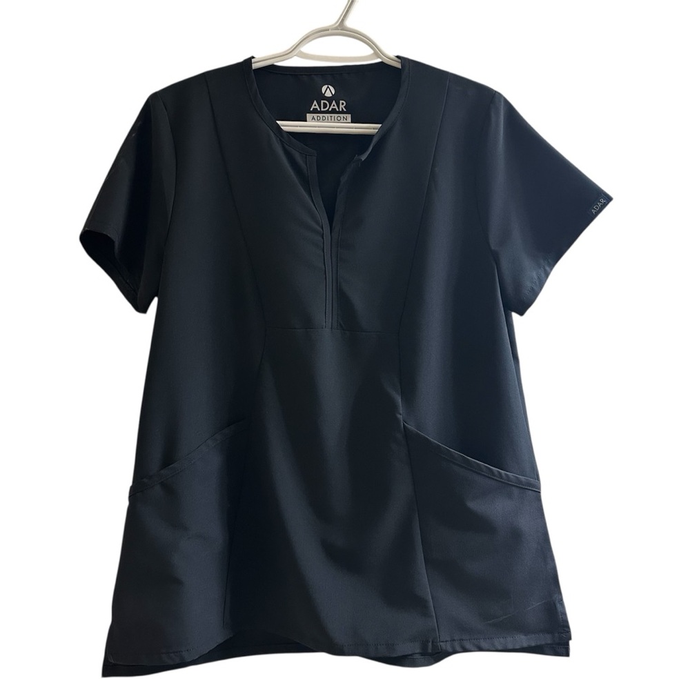 Adar Women's Black Scrub Top